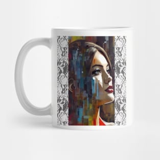 Lace Trimmed Beauty Profile Mug